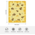 thumbnail image 4 of Bee Blanket Cozy Fluffy Honey Bee Fleece Throw Blankets for Girls Women Plush Soft Warm Bee Lightweight Flannel Gifts Blanket for Adult Kids 50"X40", 4 of 6