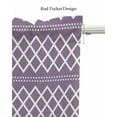 thumbnail image 5 of Purple Geometric Linen Curtain Valance for Bedroom/Bathroom/Kitchen/Office/Living/Dining Room Window,Modern Abstract Art Plaid Aesthetics Rod Pocket Topper Decorative Cafe Drapes Panel 60"x18", 5 of 6