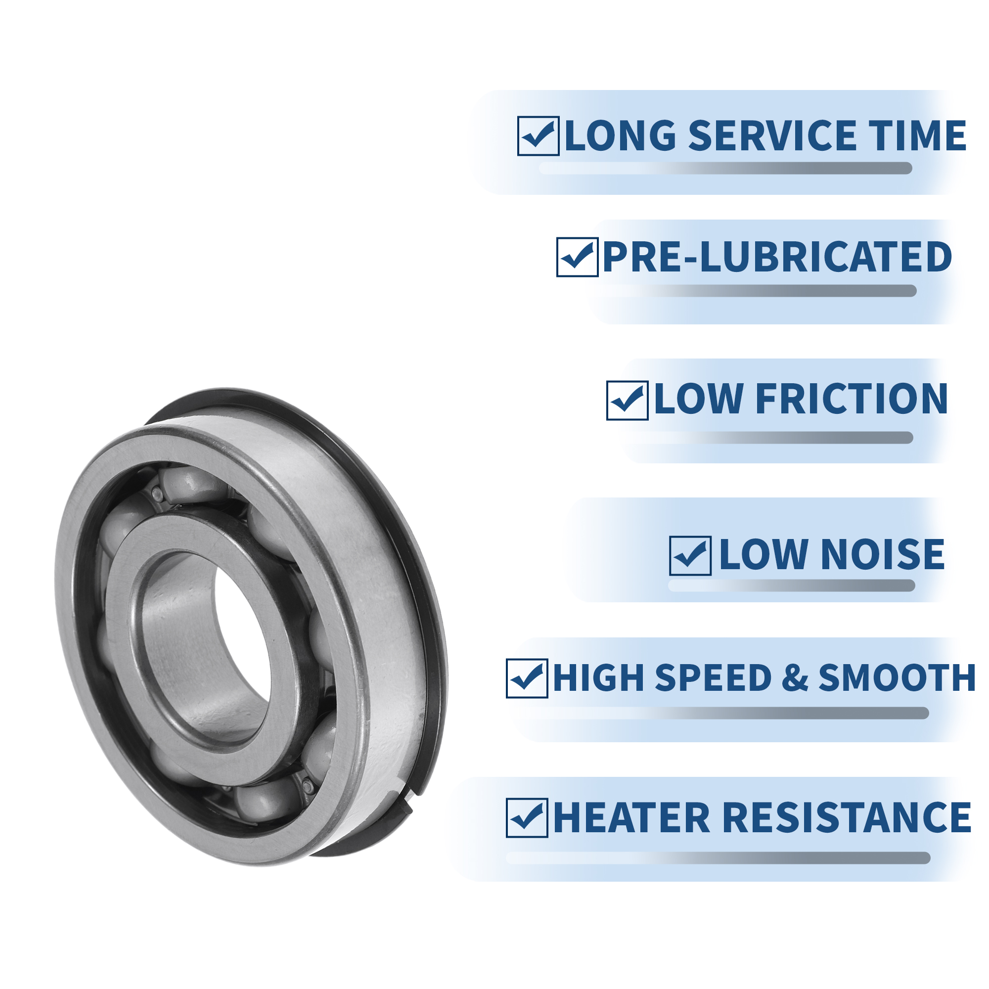 Unique Bargains 63/32NR Deep Groove Ball Bearings 32x75x20mm P0 Open Type Lubricated Bearings 1 Pc Car Scooter Skateboard Wheel Universal Silver Tone