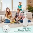 thumbnail image 3 of Costway 4L Ultrasonic Humidifier with 2 Mist Levels 12H Timer Sleep Mode for Large Room, 3 of 10