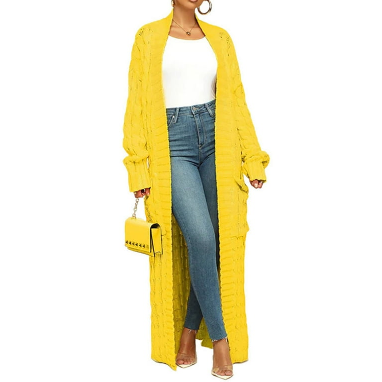 Yellow hotsell cardigan walmart