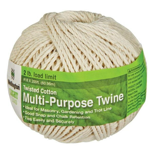 3PC Wellington 18 in. D X 200 ft. L White Twisted Cotton Twine