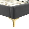 thumbnail image 3 of Modway Peyton Performance Velvet Queen Platform Bed in Charcoal, 3 of 10