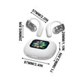thumbnail image 2 of Earbuds Bluetooth, Full-color Touchs Screen Open Bluetooth Headset Open Leather Textured Bluetooth Headphones Earphones for Kids, 2 of 2
