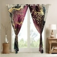 thumbnail image 3 of Purple Marble Curtains & Drapes 42"Wx63"L 2 Panels Watercolor Artwork Design 30%-50% Blackout Curtains Teens Adults Gold Glitter Abstract Curtains,Metallic Marbling Texture Window Treatments, 3 of 6