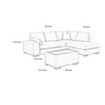 thumbnail image 5 of Eri 100 Inch Sectional Sofa, Right Facing Chaise, Ottoman, Pillows, Beige, 5 of 5