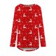 thumbnail image 4 of Camiseta de manga larga con cuello redondo y estampado navideño para mujer Pompotops qwe24309, 4 of 5