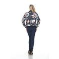 thumbnail image 4 of White Mark Blouson Bomber à Motif Floral pour Femmes, 4 of 5