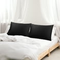 thumbnail image 2 of PiccoCasa Pillowcase Set of 2, Soft Cotton with Zipper Black King 20"x36", 2 of 7