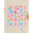 thumbnail image 3 of aturustex Little Girls Hooded Poncho Towel 12M 18M 2T 3T 4T 5T Toddlers Absorbent Bath and Beach Towels Hoodies Floral Print Soft Wearable Blanket BatCute Comfy Swimwear for Summer Beachwear, 3 of 7