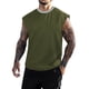 thumbnail image 2 of pstuiky Camiseta sin mangas para hombre, Camiseta deportiva de verano sin mangas con cuello redondo y diseño liso para hombre Camisas de hombre m, 2 of 7