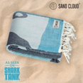 thumbnail image 2 of Toalla Sand Cloud Bruno Blue de algodón turco de gran tamaño 91 x 170 cm, 2 of 6