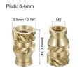 thumbnail image 2 of Uxcell Knurled Insert Nut M2 x 6mm L x 3.5mm OD Female Thread Brass Embedding Nut 60 Pack, 2 of 5