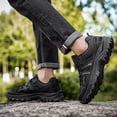 thumbnail image 6 of & All-Season Low-Top Hiking & Running Shoes - Heavy-Duty Tread Traction, Breathable Fabric Upper & Rubber Sole, Black/Grey Trekking Sneakers for Outdoor, Trail, Urban - Unisex Casual Athletic Footwea, 6 of 9