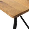 thumbnail image 5 of Modern Industrial Outdoor Coffee Table - Wood With Antique Finish, Black Metal Construction, For Patio Furniture Antiqued Finish Top, Weather Resistance, 5 of 5