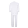 thumbnail image 6 of Ayolanni 2 Piece Pajamas for Women Set Soft Long Sleeve Tops and Long Pants Pjs Solid Silky Homewear Loungewear Sleepwear Sets XL, 6 of 8
