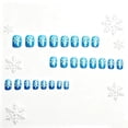 thumbnail image 3 of Short Christmas Press on Nails 24Pcs, Blue Gradient Snowflake Glossy Spooky Fake Nails Set, Reusable False Nails for Holiday Party Daily Wear Women Girls, Christmas Nail Art, 3 of 5