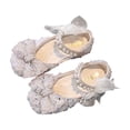 thumbnail image 4 of Owordtank Dance Shoes For Girls Childrens Shoes Pearl Rhinestones Shining Kids Princess Ballet Shoes, 4 of 6