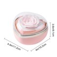 thumbnail image 6 of OIUR Heart Shape Ring Box Preserved Flower Rose Ring Case Velvet Interior Jewelry Gift Box for Wedding Anniversary, 6 of 7