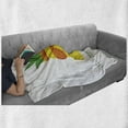 thumbnail image 6 of Hello Gorgeous Soft Flannel Fleece Throw Blanket, Colorful Doodle Pineapple with Crown and Glasses and Graphic Phrase Theme, Cozy Plush for Indoor and Outdoor Use, 60" x 80", Multicolor, by Ambesonne, 6 of 6