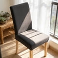 thumbnail image 4 of Dining Chair Covers, Stretch Kitchen Chair Cover, Removable Washable Chair Protector for Home,Restaurant,Banquet,18"x18"x24"(Black), 4 of 6