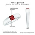 thumbnail image 6 of Rosec Jewels Lab Created Ruby Solitaire Band for Women (0.50 CT, AAAA Quality), 925 Sterling Silver, US 3.00, 6 of 7