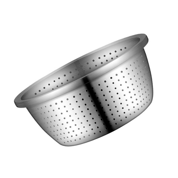FRCOLOR 304 Stainless Steel Drain Bowl Basin Drying Basin Fruit Drainer Holder Bowls Basket for Kitchen Vegetable Washing Supplies (20cm Diameter)