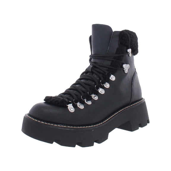 Cool Planet by Steve Madden Womens Cycloneee Faux Leather Hiking Boots