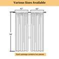 thumbnail image 2 of Patin Black Curtains 2 Panels 42 x 78 Inch, Farmhouse Faux Linen Textured Window Curtains for Bedroom, Light Filtering Rod Pocket Bedroom Drapes, 2 of 10