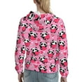 thumbnail image 7 of Uemuo Panda Heart Valentine Pattern Women's Hoodie with Eye-catching Drawstrings- Casual Pullover Hoodie with Kangaroo Pocket, Stylish Hooded Sweatshirt-Medium, 7 of 7
