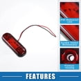 thumbnail image 3 of Unique Bargains Feu de Signalisation avant Arrière 3 LED Scellé pour Camion Véhicule Récréatif Van Lorry RV Plastique Rouge (Ensemble de 4), 3 of 7
