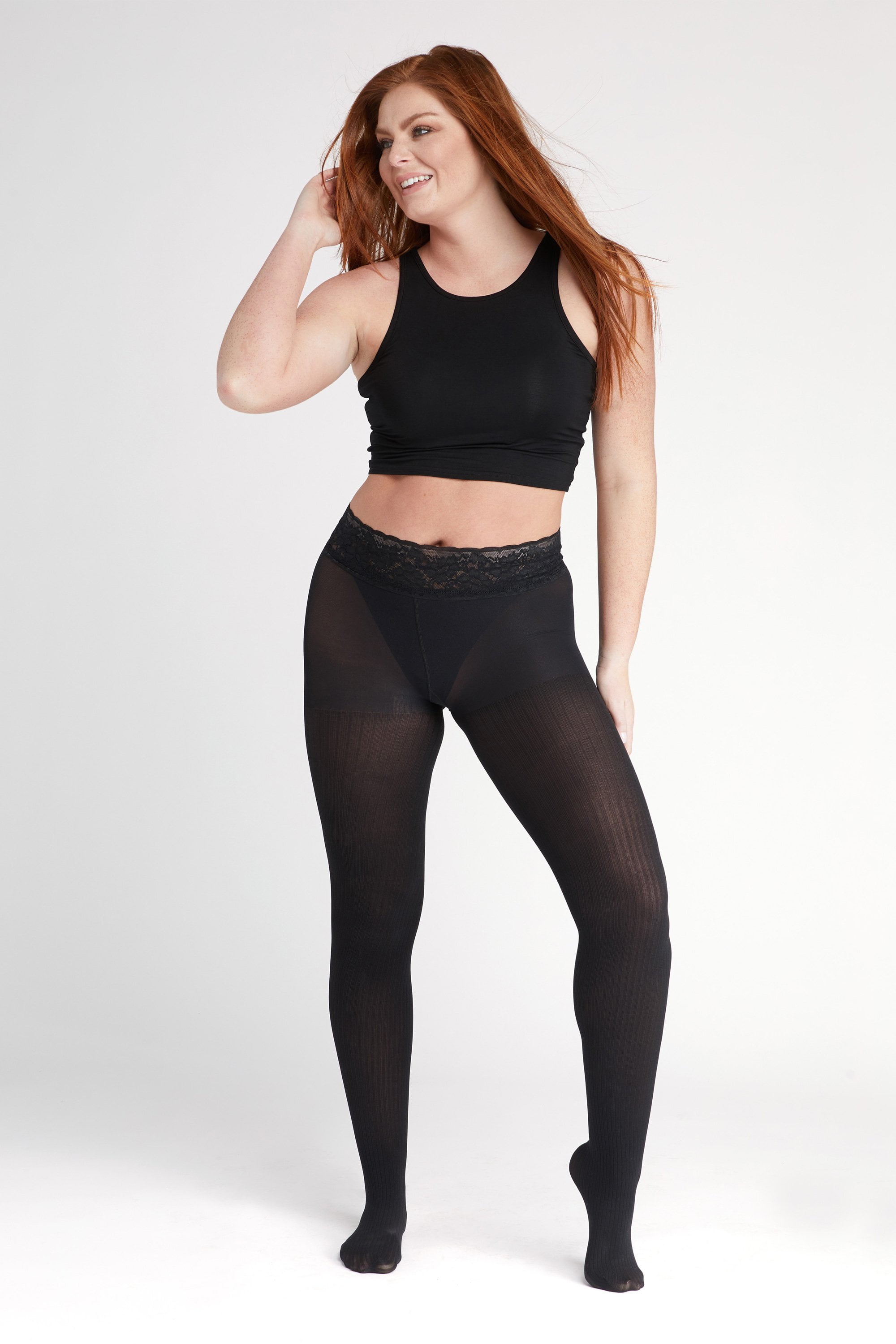 Plus size ribbed tights Clearance