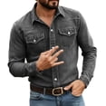 thumbnail image 5 of Blmnix Shirts for Men Guide Western Shirt Big And Tall Shirts Oversized Tees Collared Black Button Up Long Sleeve Men's Athletic Shirts & Tees,XXXL, 5 of 8