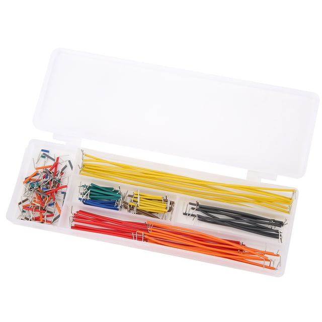 U Shape Jumper Wires, 14 Lengths Assorted Breadboard Jumpers Flexible Electrical with Plastic Storage Box for Solder Circuits for Electronics Experiment