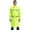 Fluorescent Green, variant on TiaoBug Men Raincoat Safety Work Rain Gear Waterproof Long Hooded Rain Jacket Coat Poncho Black M/165