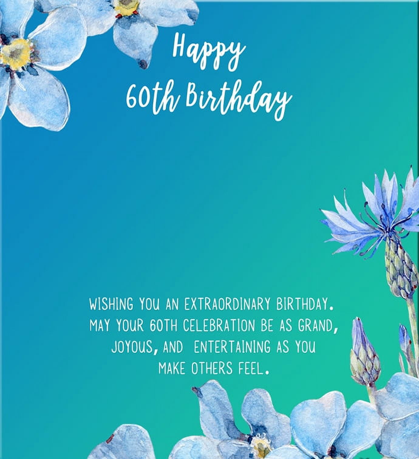 Anavia Happy 60st Birthday Gifts Stainless Steel Fashion Necklace Birthday Card Jewelry Gift for Her, Birthday Gift for Grandma-[Gold Cube, Bright Blue Gift Card]
