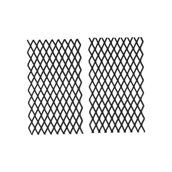 Fireplace Grate Ember Baffle Set of 2, Metal Ember Holder 7.5x11.8 Inches, Heat Distribution Enhancer for Most Fireplaces, Black Fireplace Grille for Efficient Burning and Safety