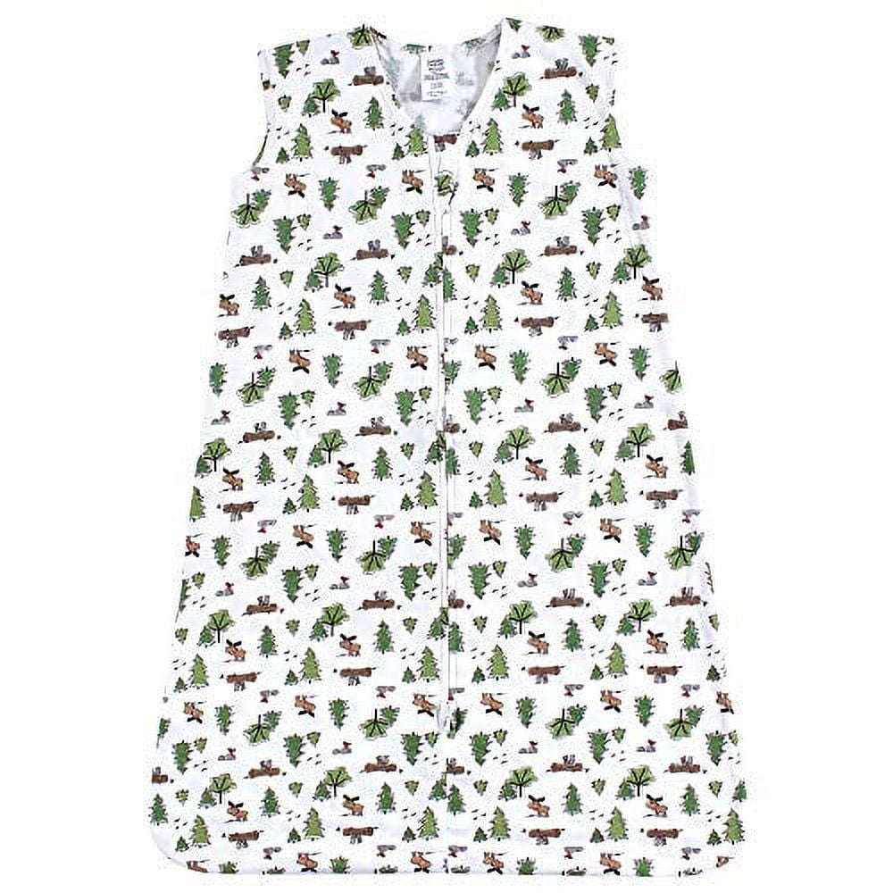 Luvable Friends Baby Boy Sleeveless Jersey Cotton Sleeping Bag, Sack, Blanket, Moose Jersey, 6-12 Months