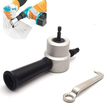 Dual-Head Sheet Metal Cutter, Electric Tin Snips for Efficient Metal Cutting Drill Attachment Nibbler