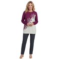 thumbnail image 5 of Turtle Bay New York Women’s Snowflake Color Block Crewneck Sweater, Long Sleeve, 5 of 5