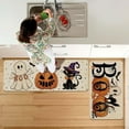 thumbnail image 4 of SuChun Kitchen Rug Halloween Kitchen Carpet Set 2 Pcs Non Slip Halloween Rugs Bats Black CatsBoo Pumpkin Mats Home Decor Halloween Decor Holiday Kitchen Rug Sets, 4 of 5