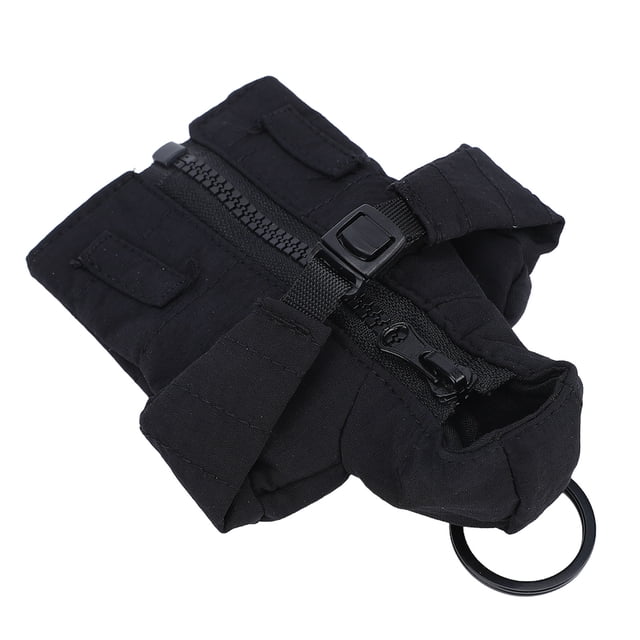 Llavero Mini Abrigo De Plumón Llavero Cool Mini Chaqueta Llavero Con Cremallera Encanto Divertido Único Innovador Multifuncional Negro