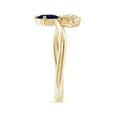 thumbnail image 3 of Angara Natural 0.85 Ct. Blue Sapphire with Diamond Side Stones Ring in 14K Yellow Gold for Women (Ring Size: 3), 3 of 10