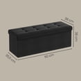 thumbnail image 3 of SONGMICS Banco de Almacenamiento, Baúl, Caja de Almacenamiento, Plegable, Carga de 300 kg, 120 L, 110 x 38 x 38 cm, Negro, 3 of 8