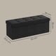 thumbnail image 3 of SONGMICS Banco de Almacenamiento, Baúl, Caja de Almacenamiento, Plegable, Carga de 300 kg, 120 L, 110 x 38 x 38 cm, Negro, 3 of 8