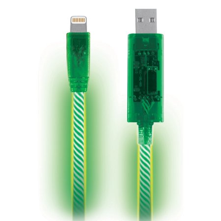 Pilot EL-1402P Light Pulse 3 ft. Light-Up iOS Lightning Charge and Sync Cable - 1 Piece / Pink