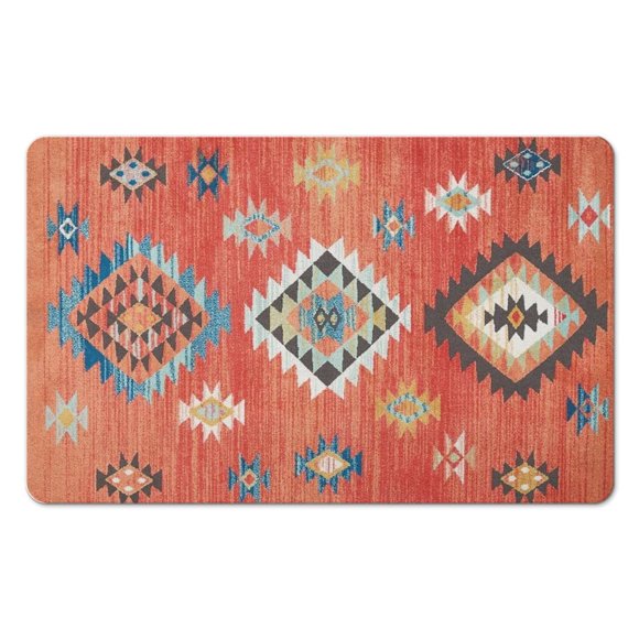 Tapis de Salle de Bain Bohème Élégant 20x32 - Tapis de Bain Aztèque Antidérapant, Coureur de Tapis Doux et Absorbant - Parfait pour la Salle de Bain, la Douche, la Cuisine, l'Entrée, Style Western