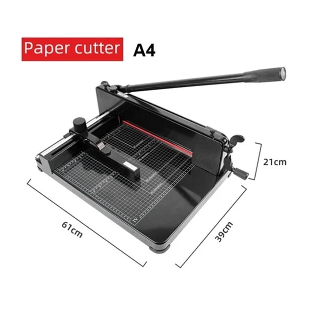 Paper Cutter Steel Base Thick Layer Paper Cutter A3 A4 Black Heavy Duty Paper Cutter Professional Office Commercial Paper Cutter ,Multi Purpose