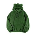 thumbnail image 6 of Yokua Men's Bear Ear Hoodies Drawstring Long Sleeve Fleece Sweatshirt Fuzzy Pullover Tops, 6 of 9