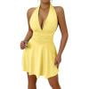 thumbnail image 6 of Gamivast Womens Party Dress Halter Neck Deep V Skater Dress Backless Sleeveless Mini Dress Club Night out Summer Beach Date Night Cocktail Prom, 6 of 6